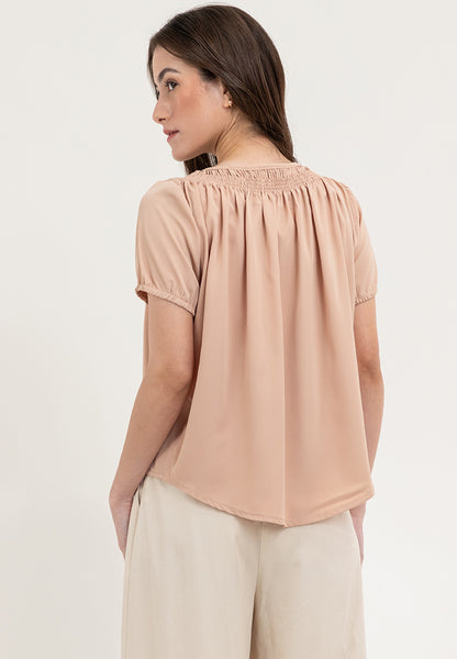 Krizia Puff Sleeve Button Down Blouse Top