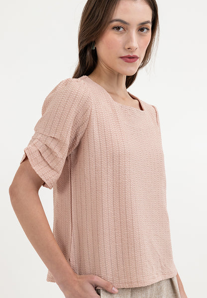 Krizia Square Neck Cotton Knits Stretch Plain Blouse Top