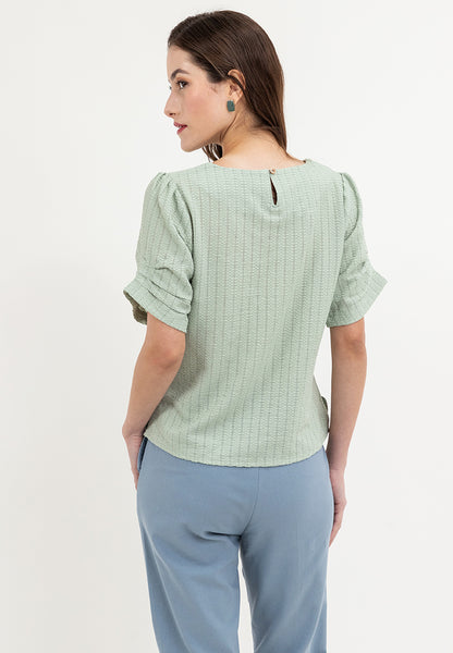 Krizia Square Neck Cotton Knits Stretch Plain Blouse Top