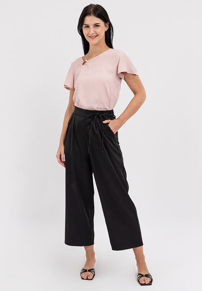 Krizia Pearl Detail Flares Sleeve Blouse