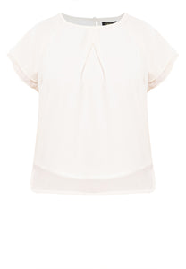 Krizia Bell Sleeve Pleated Blouse Top