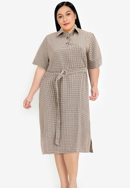 Divina Plus Size Shirt Dress with Belt