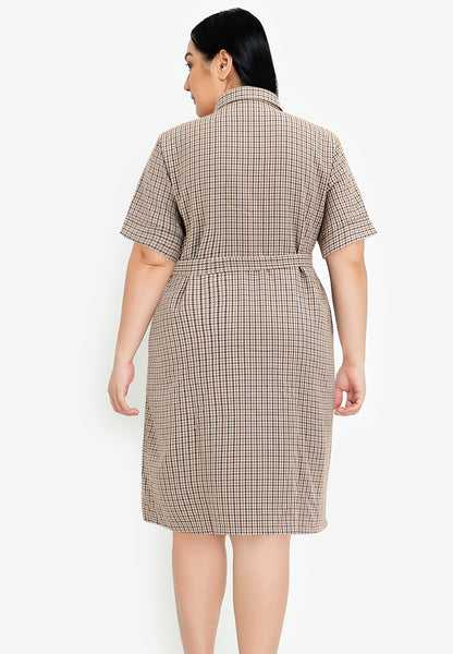 Divina Plus Size Shirt Dress with Belt