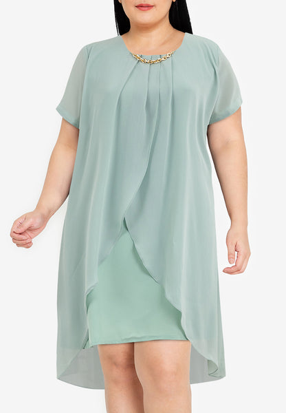 Divina Plus Size Premium Overlay Shift Dress