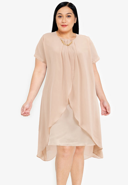 Divina Plus Size Premium Overlay Shift Dress