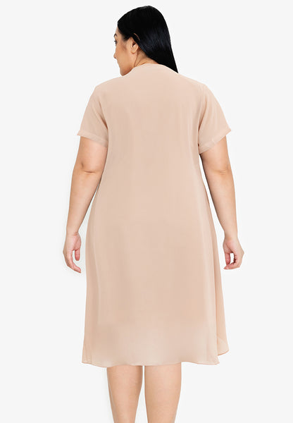 Divina Plus Size Premium Overlay Shift Dress