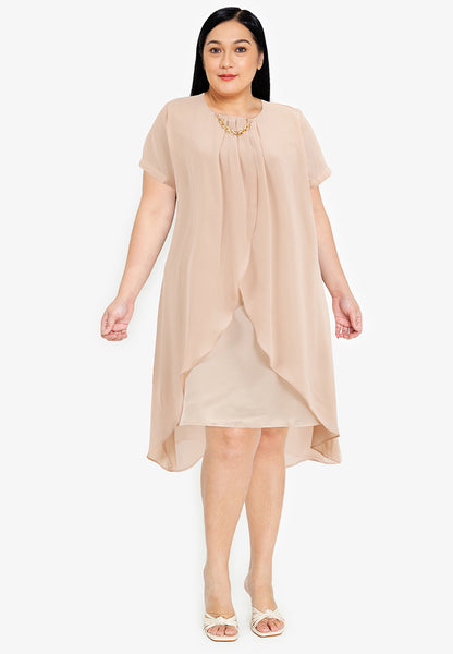 Divina Plus Size Premium Overlay Shift Dress