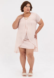 Divina Plus Size Premium Overlay Shift Dress