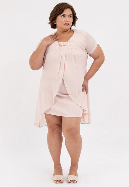 Divina Plus Size Premium Overlay Shift Dress