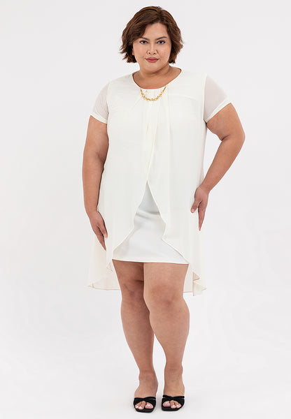 Divina Plus Size Premium Overlay Shift Dress