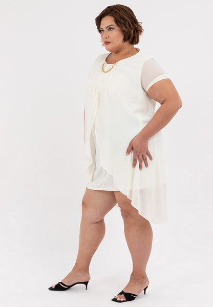 Divina Plus Size Premium Overlay Shift Dress