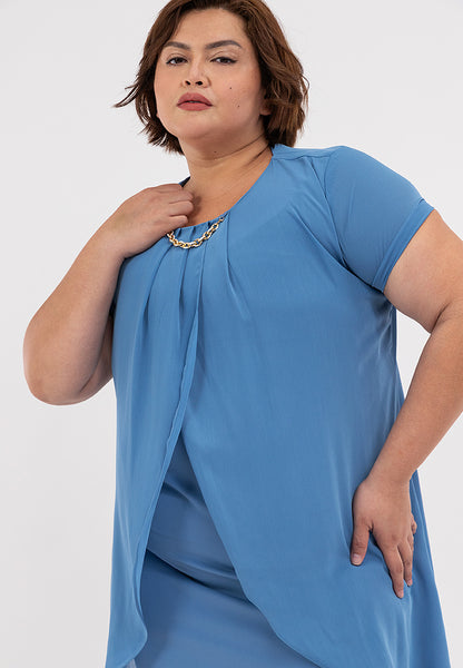 Divina Plus Size Premium Overlay Shift Dress
