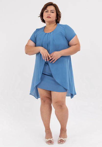 Divina Plus Size Premium Overlay Shift Dress