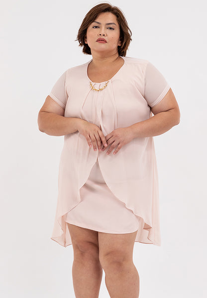 Divina Plus Size Premium Overlay Shift Dress