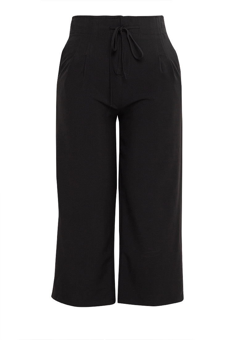 Divina Plus Size Garterized Drawstring Waist Pants