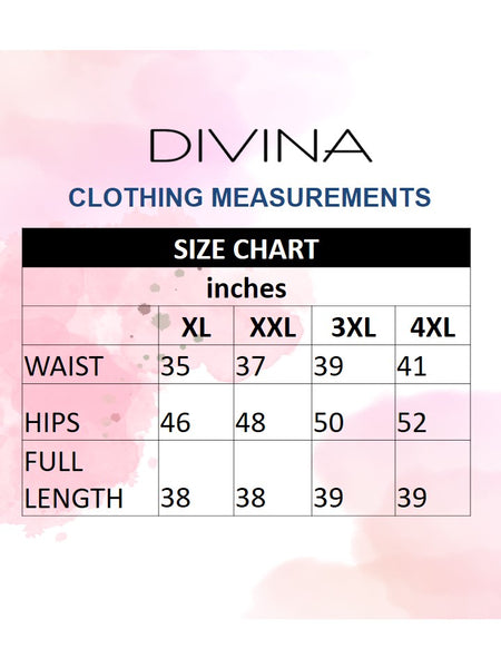 Divina Plus Size Cotton Knit Stretch Straight Cut Pants