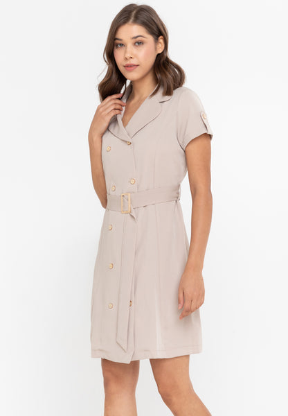 Krizia Double Breasted Trench Dress with Belt