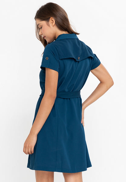 Krizia Double Breasted Trench Dress with Belt