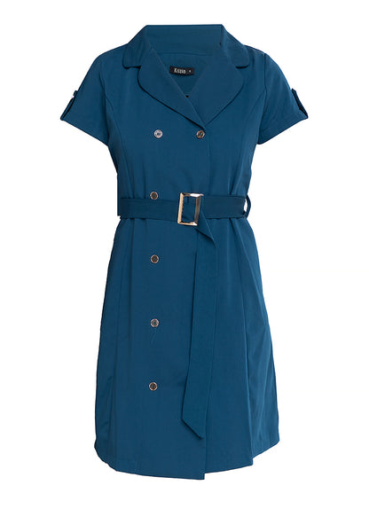 Krizia Double Breasted Trench Dress with Belt