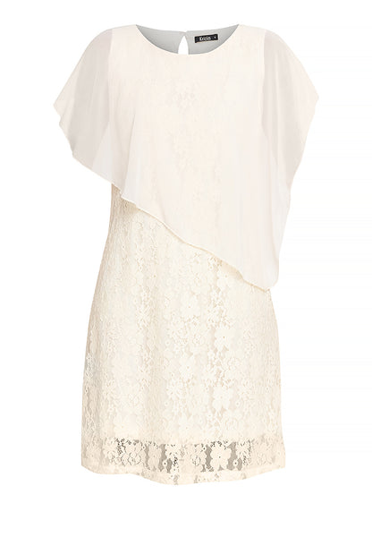 Krizia Overlay Lace Dress with Necklace