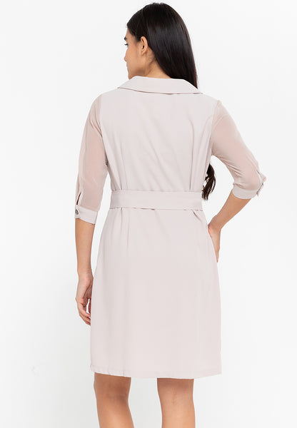 Krizia Cotton Blend Trench Dress with Belt