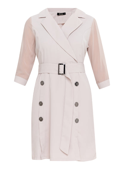 Krizia Cotton Blend Trench Dress with Belt