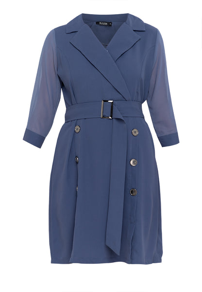 Krizia Cotton Blend Trench Dress with Belt