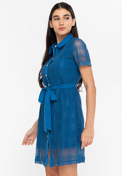 Krizia Shirt Dress with Sleeve Trimming