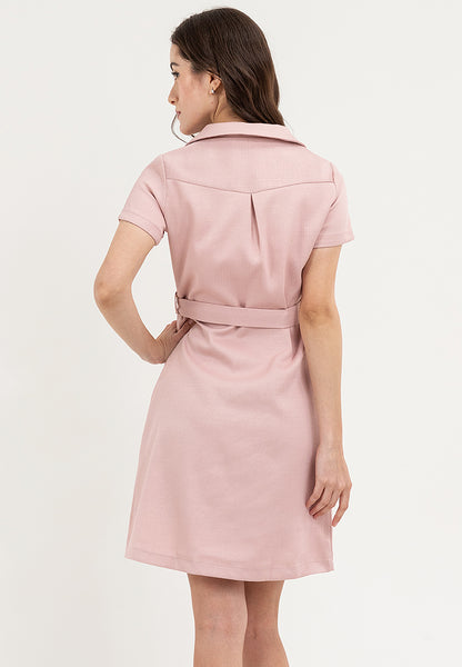 Krizia Button Down Front Pocket Dress with Belt