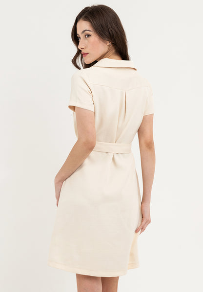 Krizia Button Down Front Pocket Dress with Belt