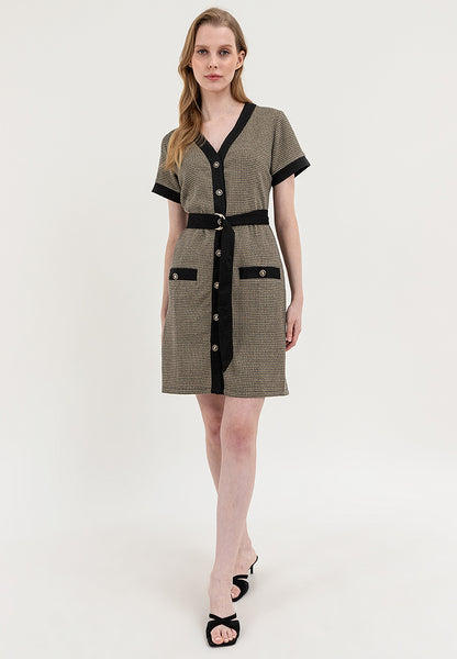 Krizia Tweed Button Down Dress