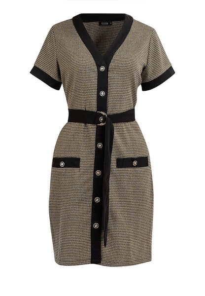 Krizia Tweed Button Down Dress