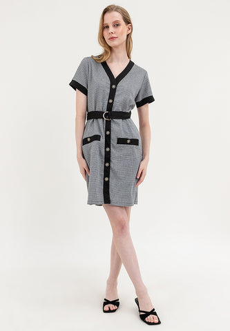 Krizia Tweed Button Down Dress