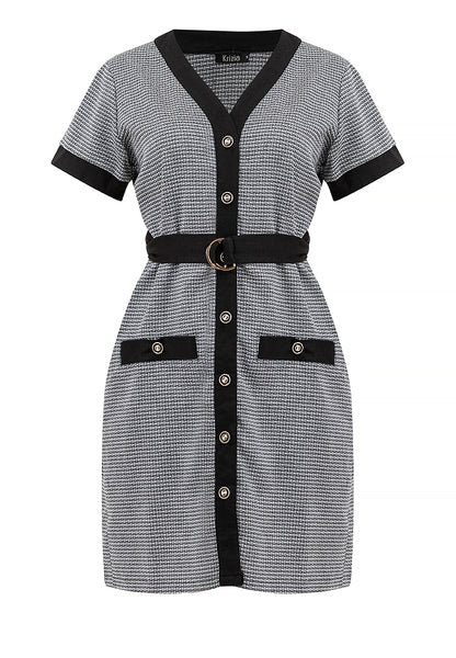 Krizia Tweed Button Down Dress