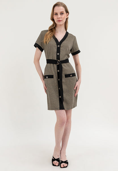 Krizia Tweed Button Down Dress