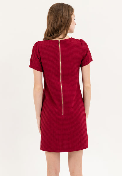 Krizia Cotton Waffled Squareneck Dress