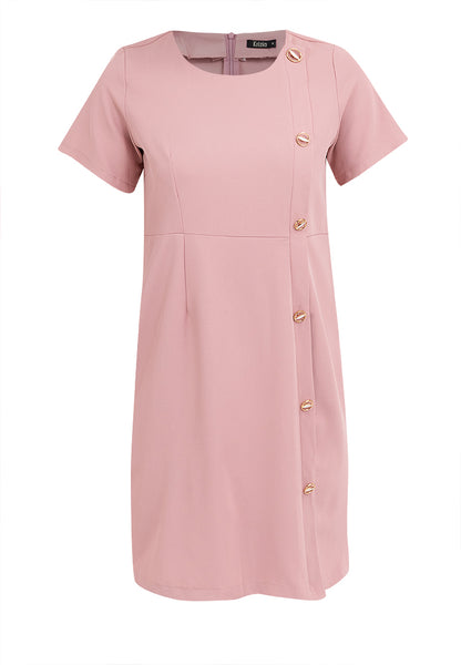 Krizia Round Neck Side Button Dress