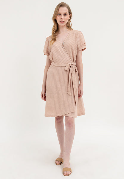 Krizia Wrap Around Waffle Knits Dress