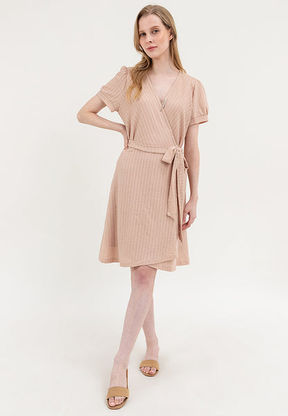 Krizia Wrap Around Waffle Knits Dress