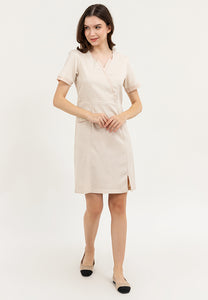 Krizia Classic Mock Wrap Dress with Flaps Pocket on the Side