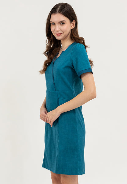 Krizia Classic Mock Wrap Dress with Flaps Pocket on the Side