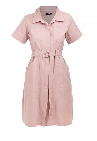 Krizia Button Down Collared Dress with Belt