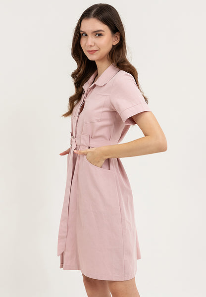 Krizia Button Down Collared Dress with Belt