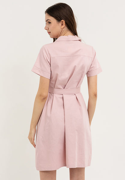 Krizia Button Down Collared Dress with Belt