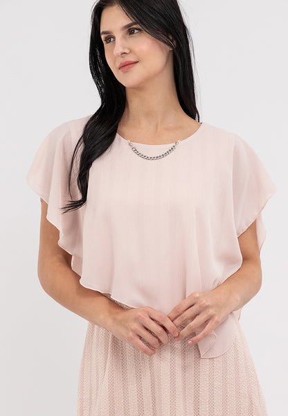 Krizia Overlay Dress with Detachable Necklace