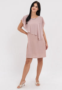 Krizia Overlay Knits Dress with Detachable Necklace