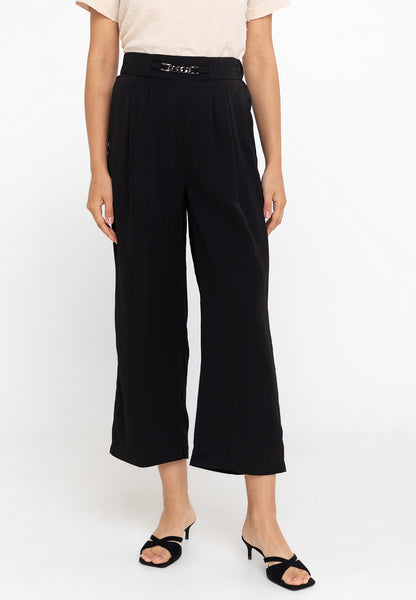 Krizia High Waist Chain-Link Pleated Pants