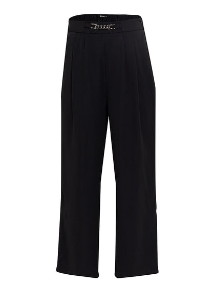 Krizia High Waist Chain-Link Pleated Pants