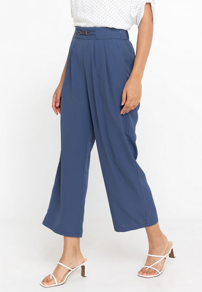 Krizia High Waist Chain-Link Pleated Pants