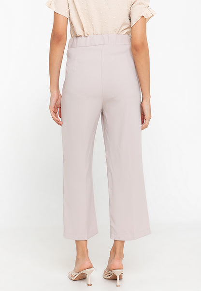 Krizia Hight Waist Cotton Blend Side Pockets Detailed Straight Cut Pants